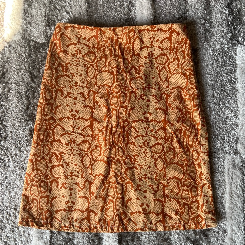Snake print pencil skirt